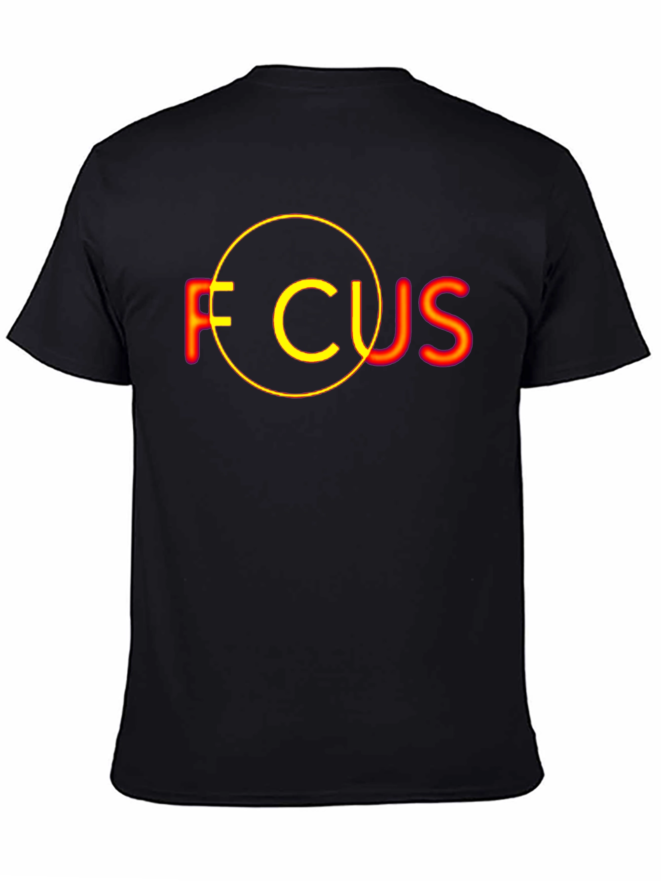 Focus Graphic T-Shirt - Black Cotton Tee