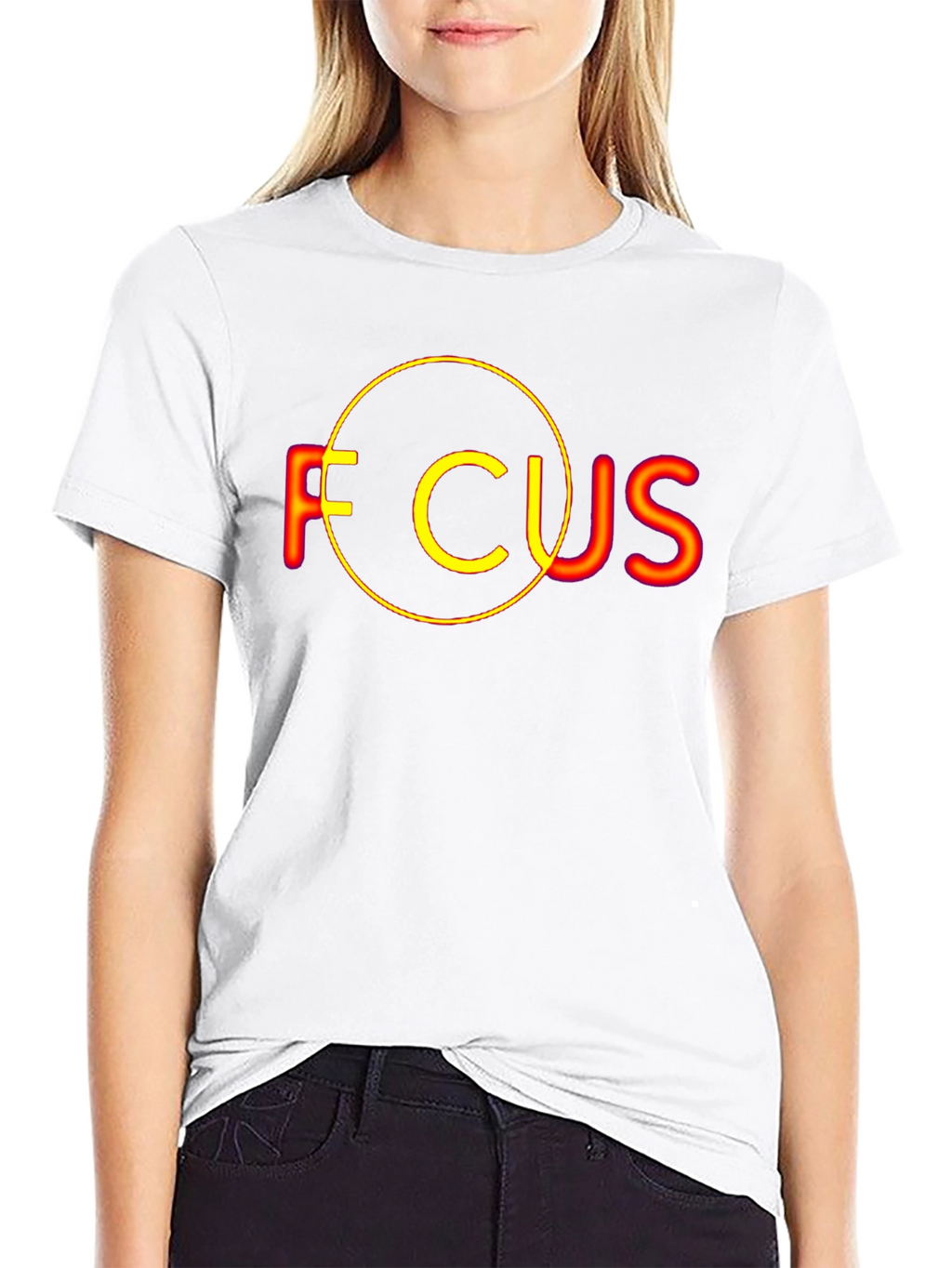 Focus Graphic T-Shirt - Black Cotton Tee