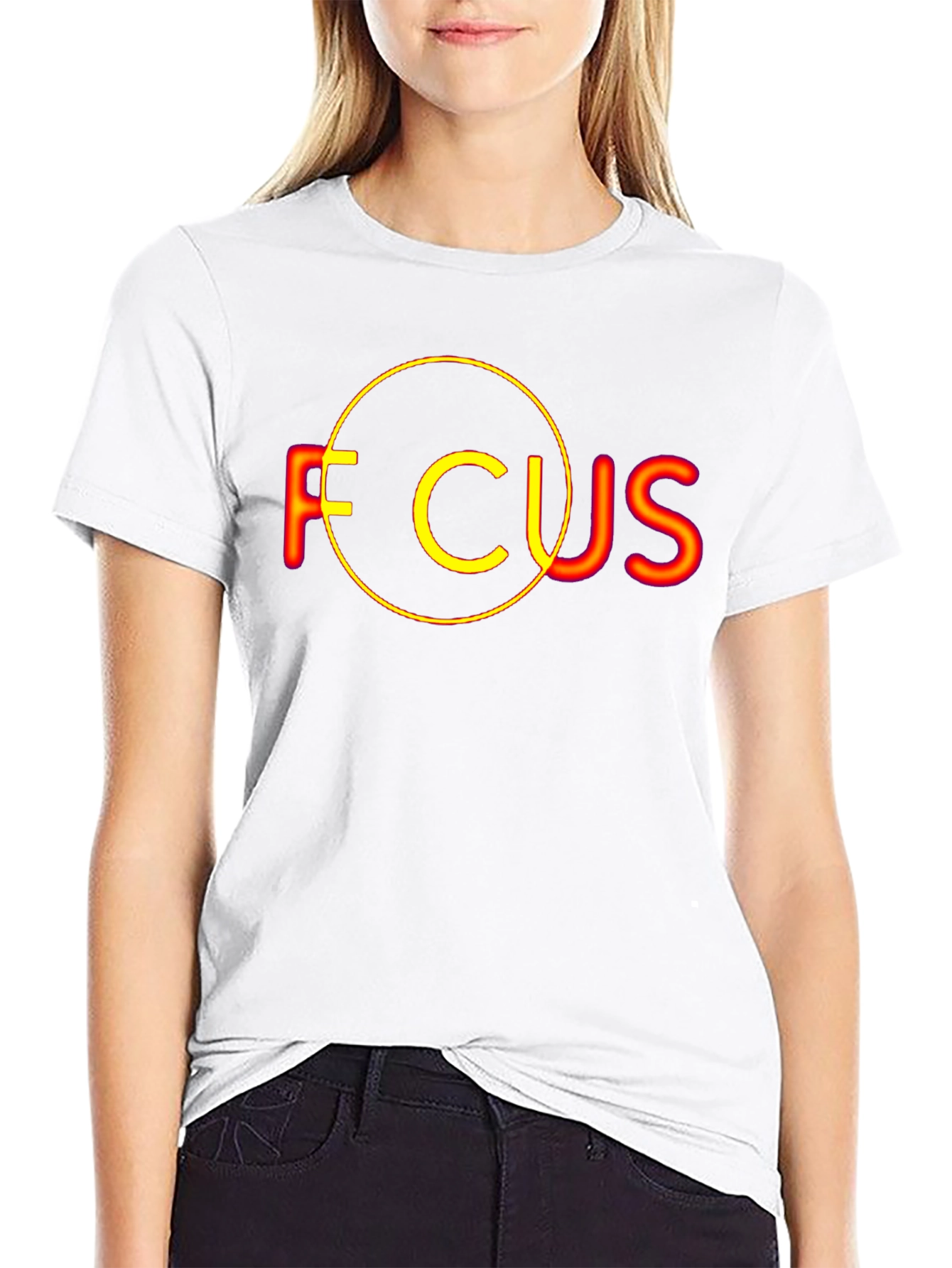 Focus Graphic T-Shirt - Black Cotton Tee