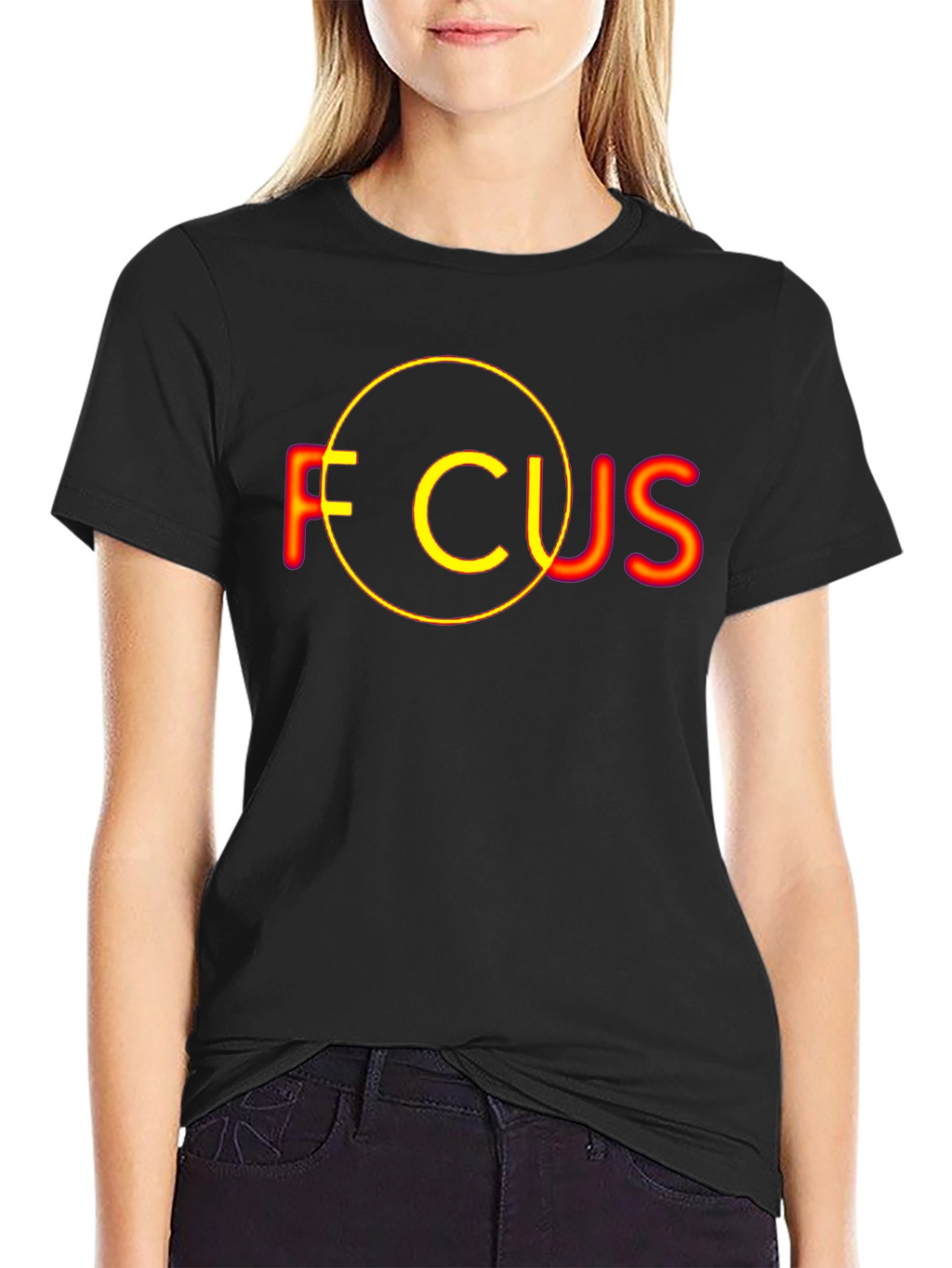 Focus Graphic T-Shirt - Black Cotton Tee