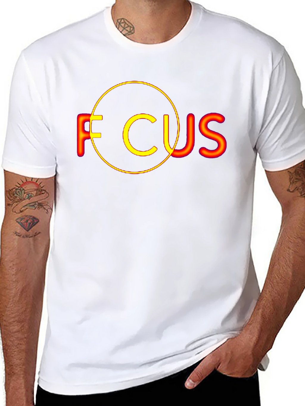 Focus Graphic T-Shirt - Black Cotton Tee