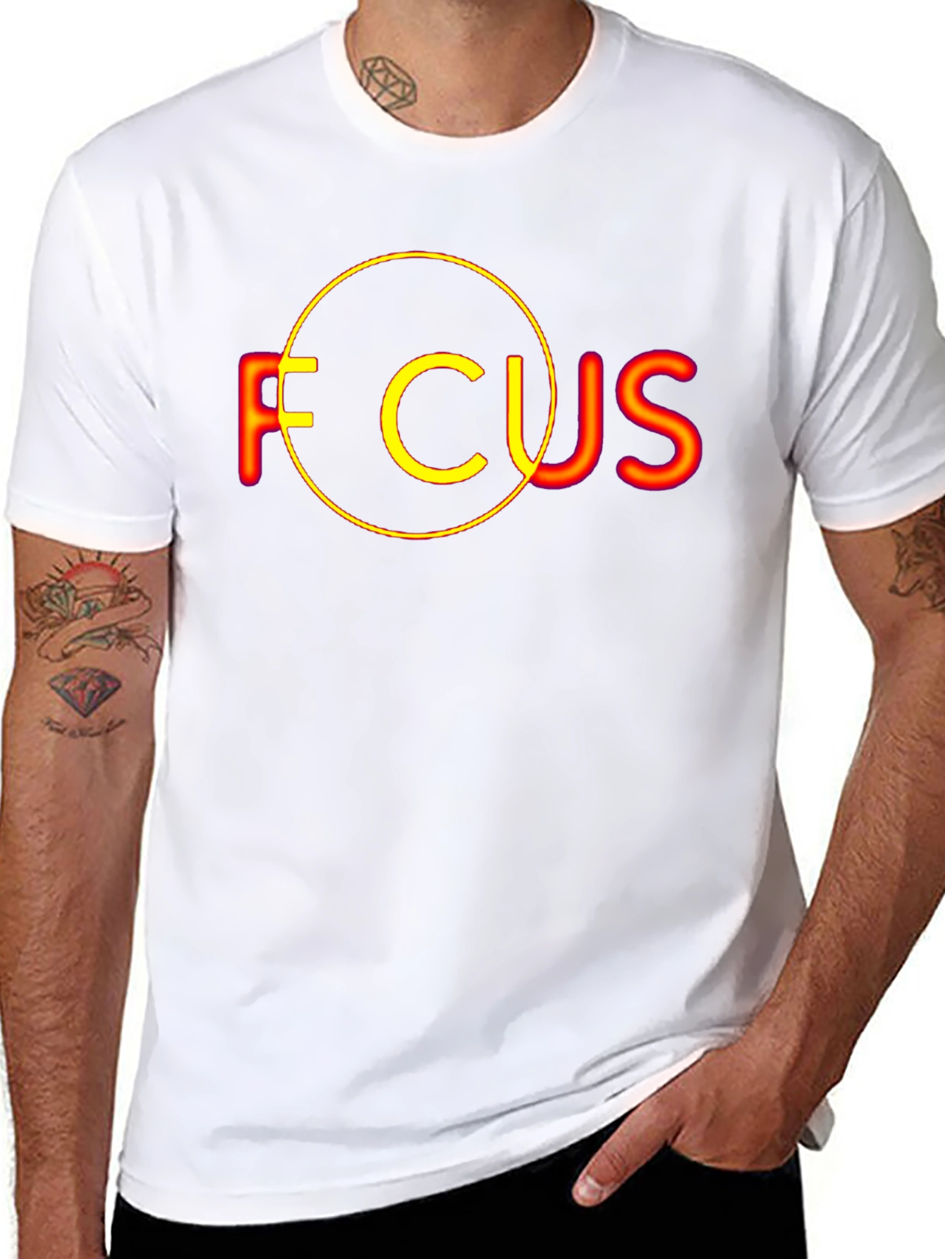 Focus Graphic T-Shirt - Black Cotton Tee
