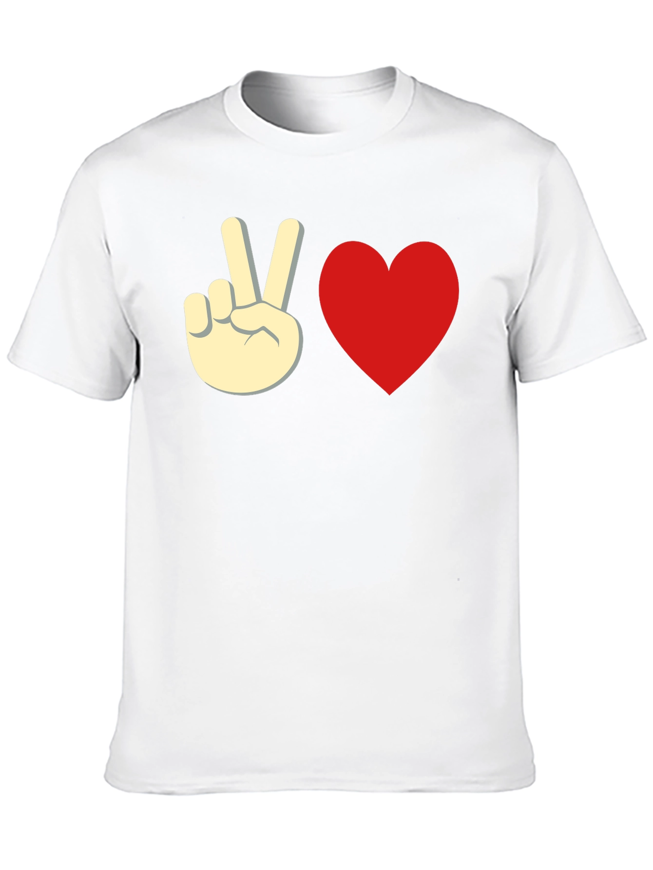 Peace & Love Black Graphic Tee - Unisex