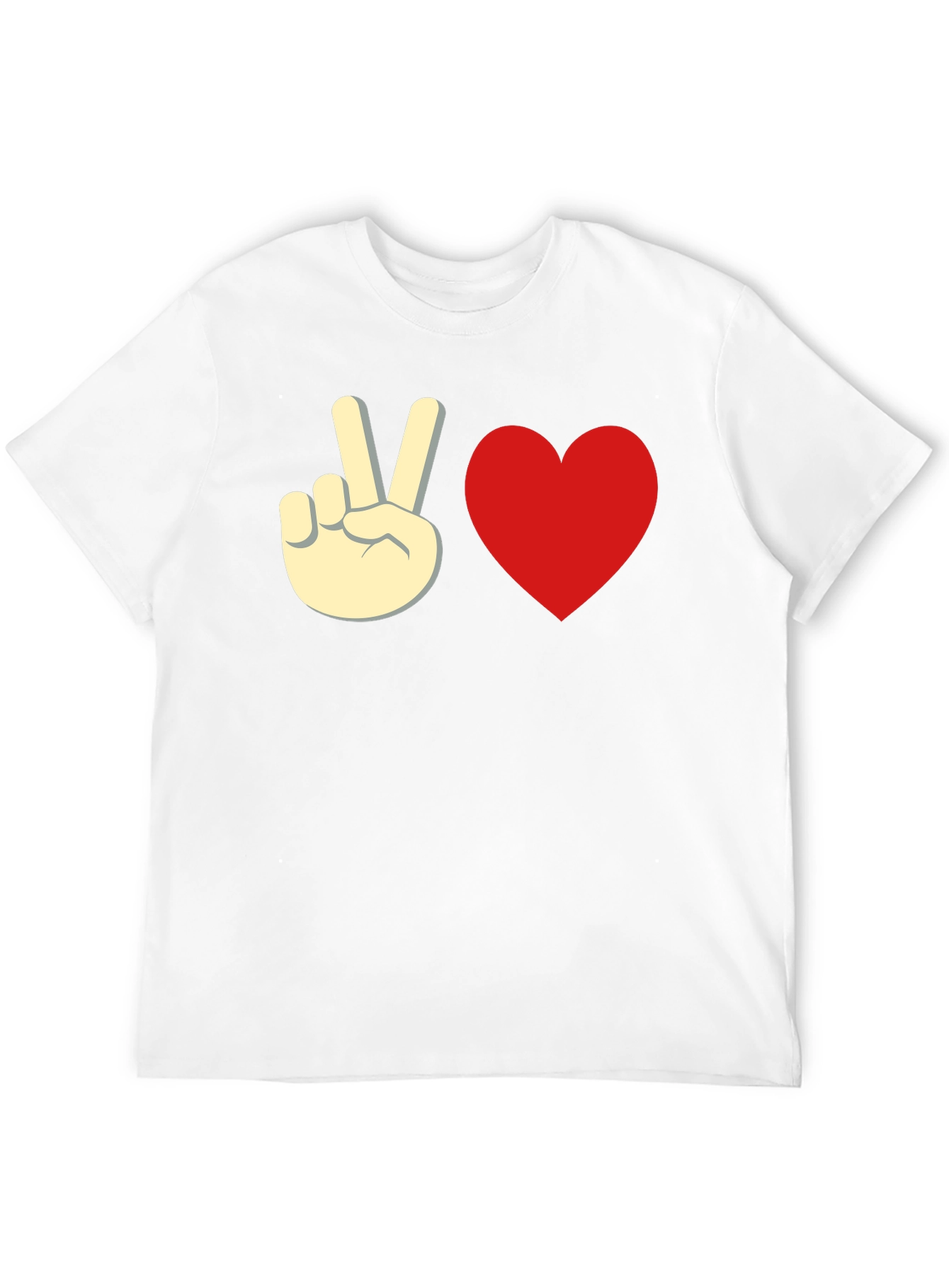 Peace & Love Black Graphic Tee - Unisex