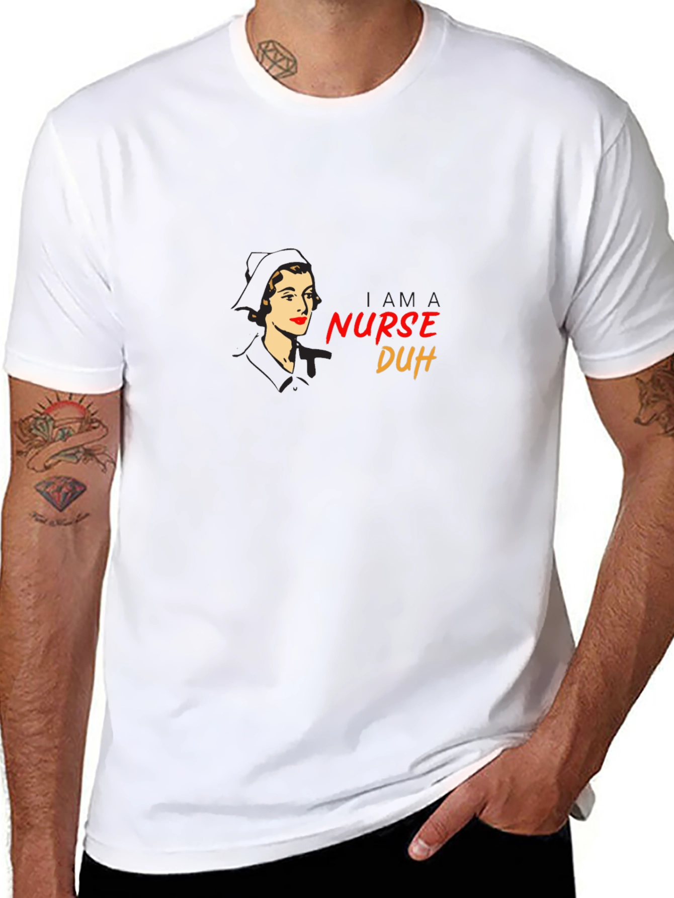 Retro Nurse T-Shirt - I am a Nurse Duh