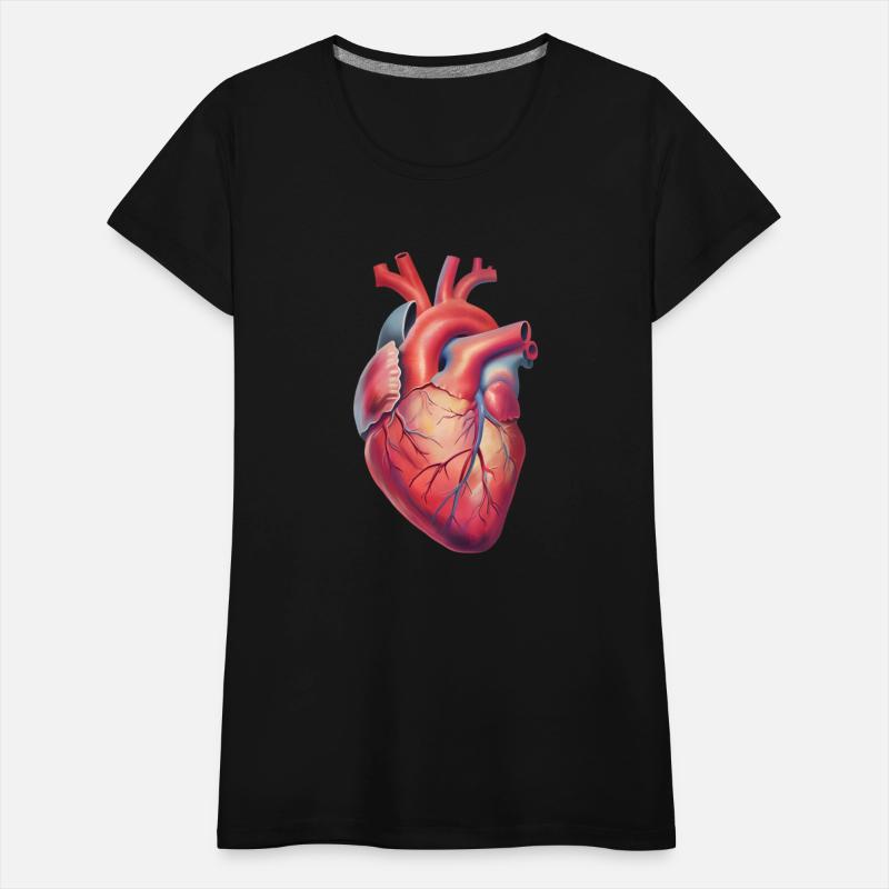 Bold Chunky Heart Glow Design Tee.