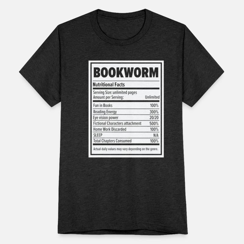 Book Lover Bookworm Nutritional Values Reader