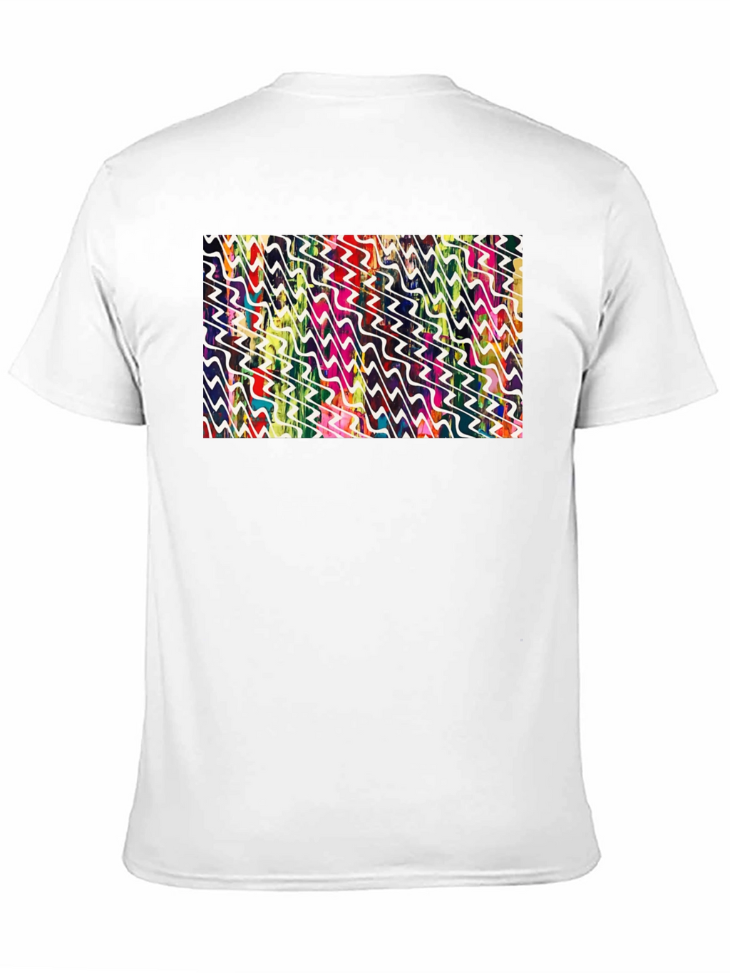 Abstract Wave Pattern Black Tee