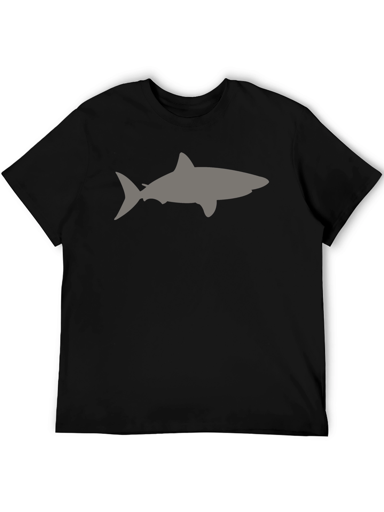 Shark Silhouette Black T-Shirt for Men