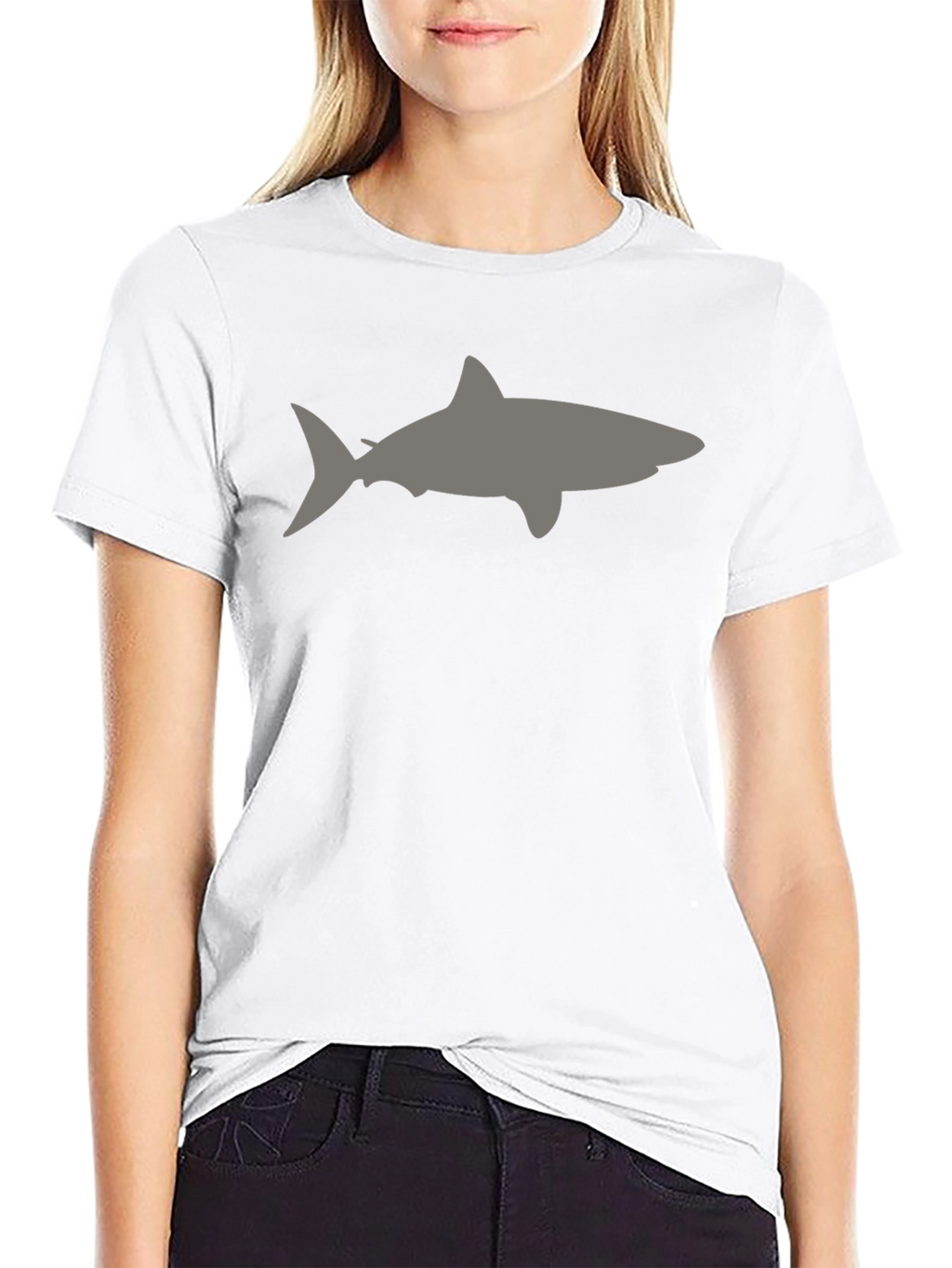 Shark Silhouette Black T-Shirt for Men