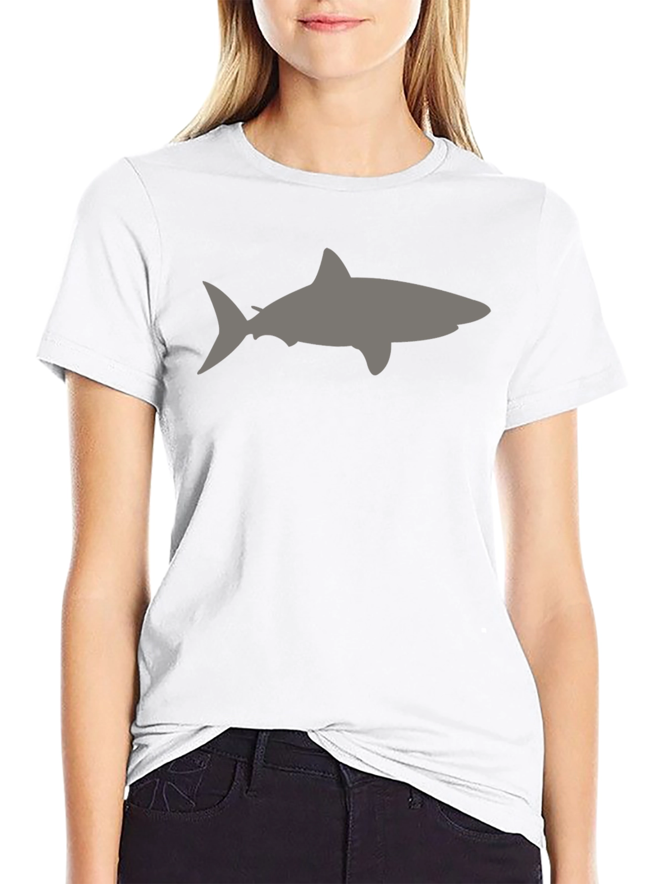 Shark Silhouette Black T-Shirt for Men