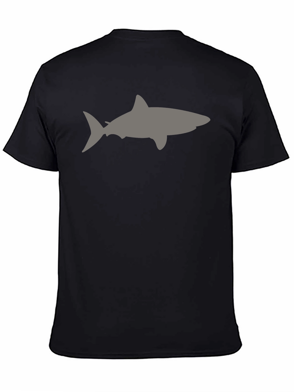 Shark Silhouette Black T-Shirt for Men