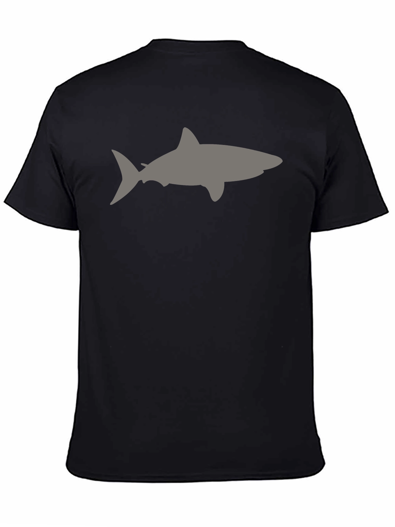 Shark Silhouette Black T-Shirt for Men