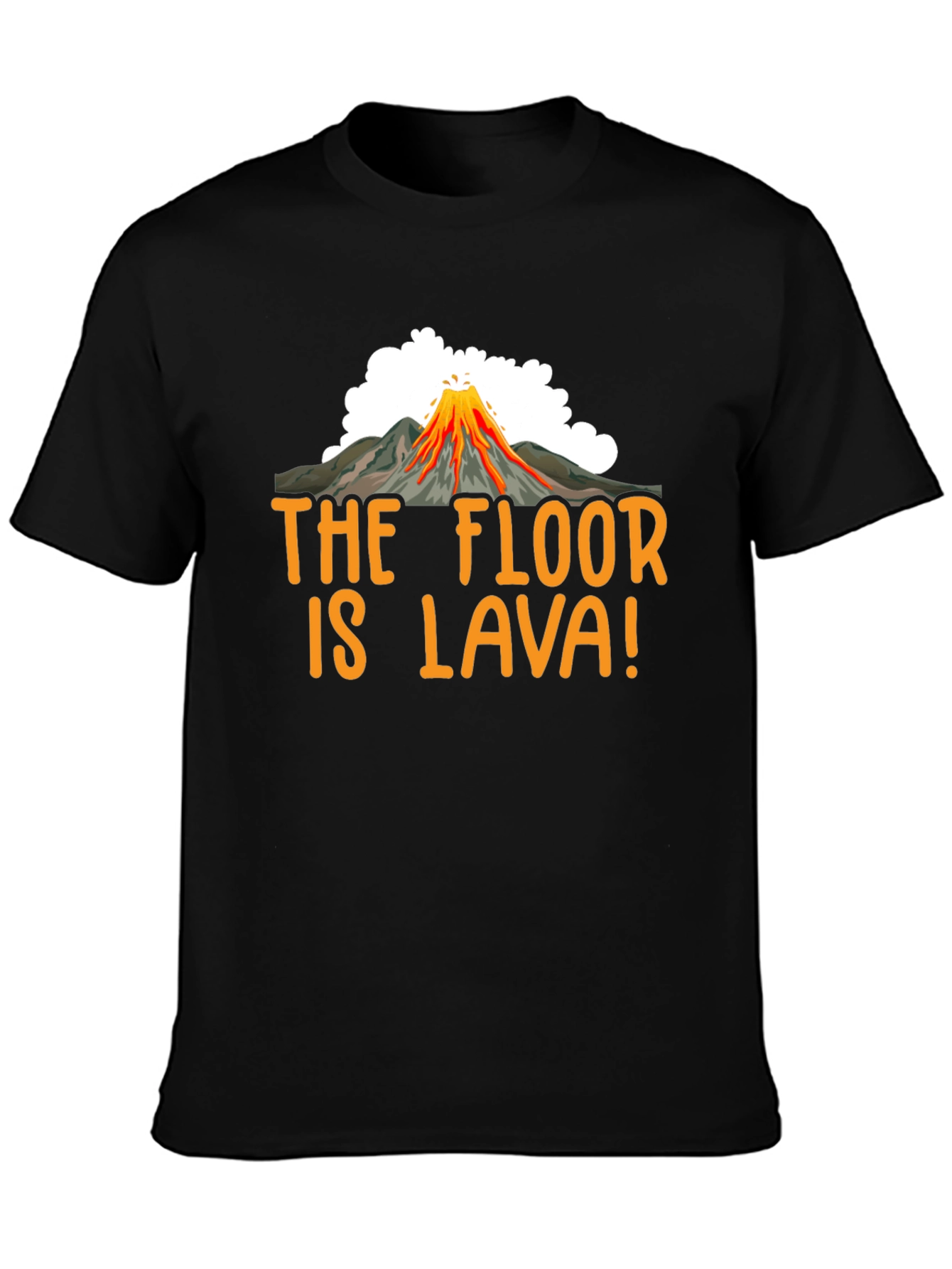 The Floor is Lava T-Shirt Funny Volcano Graphic Tee
