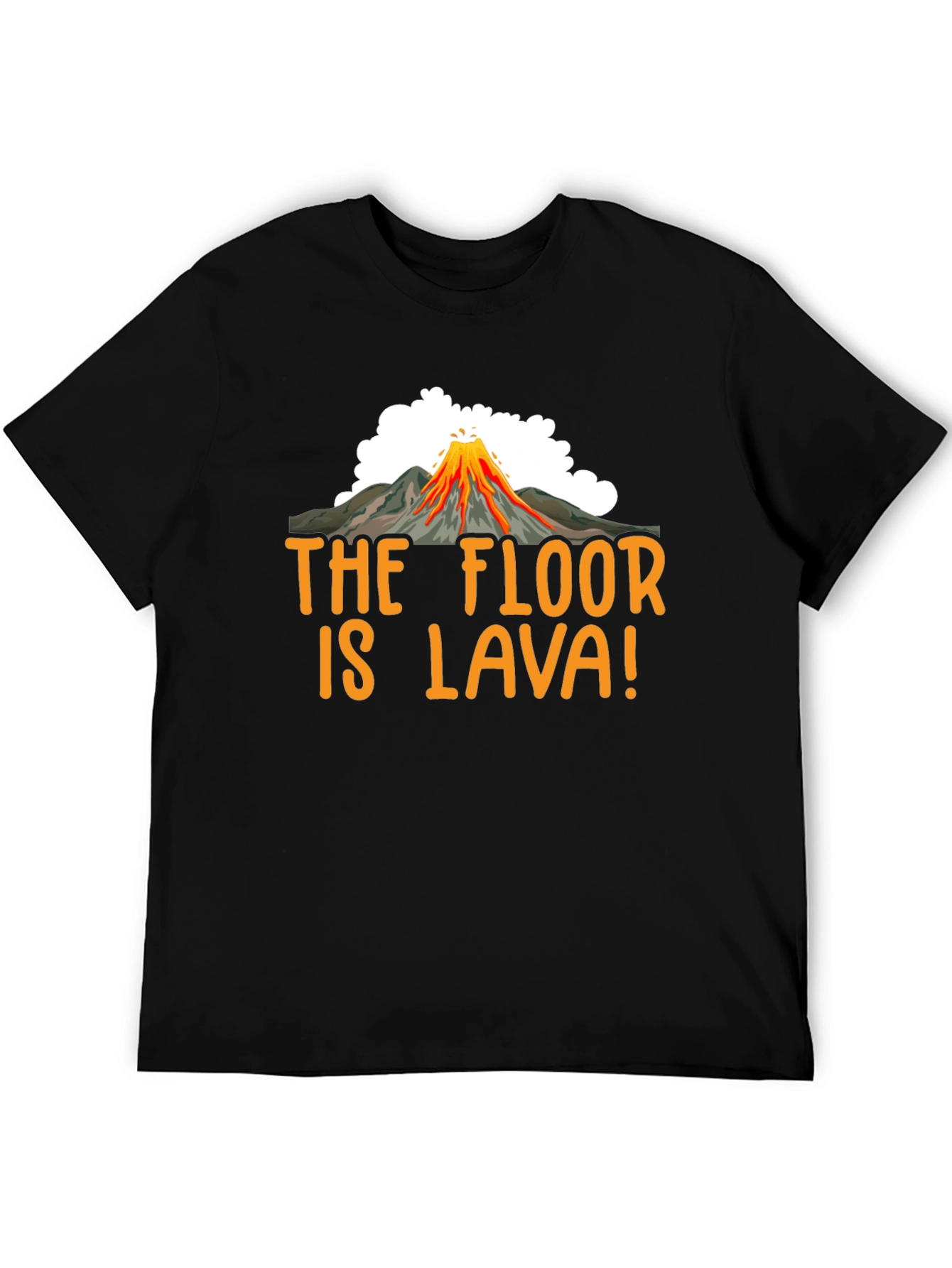 The Floor is Lava T-Shirt Funny Volcano Graphic Tee