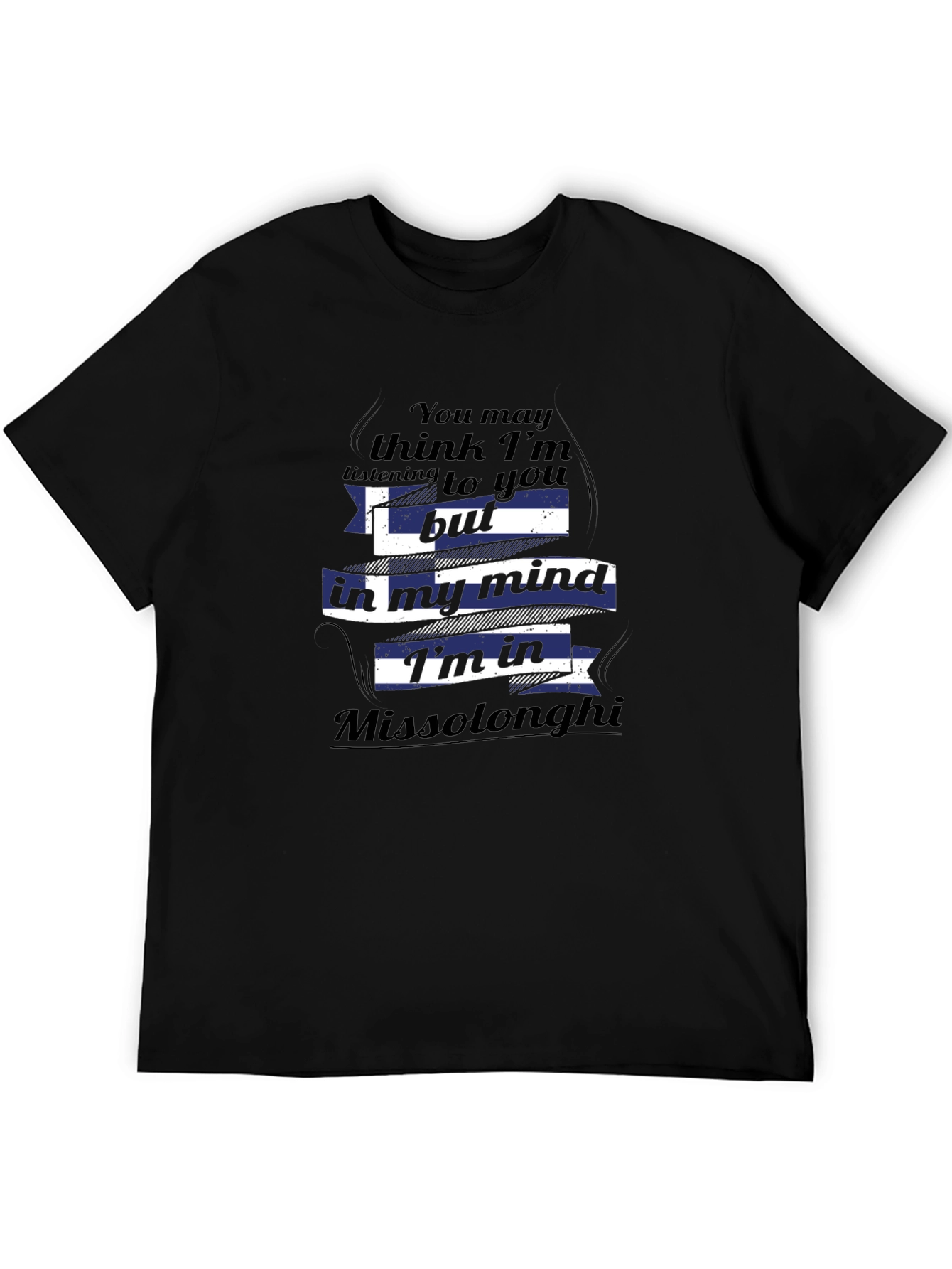 Missolonghi Mind T-Shirt - Novelty Greek Flag Tee