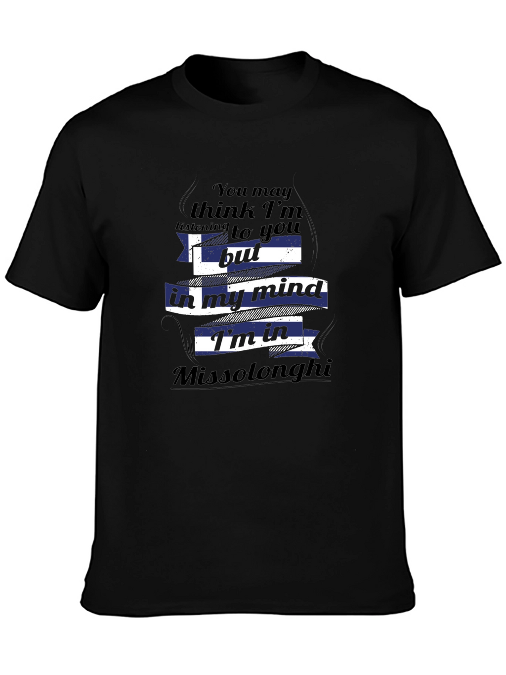 Missolonghi Mind T-Shirt - Novelty Greek Flag Tee