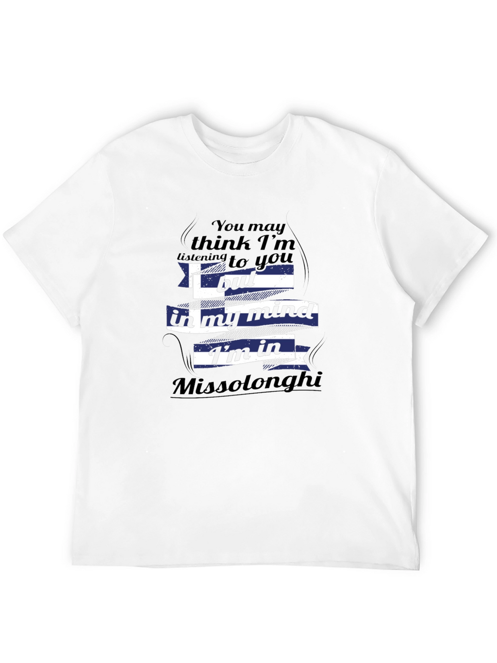Missolonghi Mind T-Shirt - Novelty Greek Flag Tee