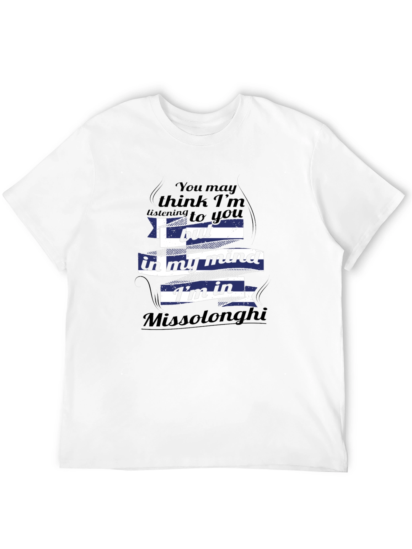 Missolonghi Mind T-Shirt - Novelty Greek Flag Tee