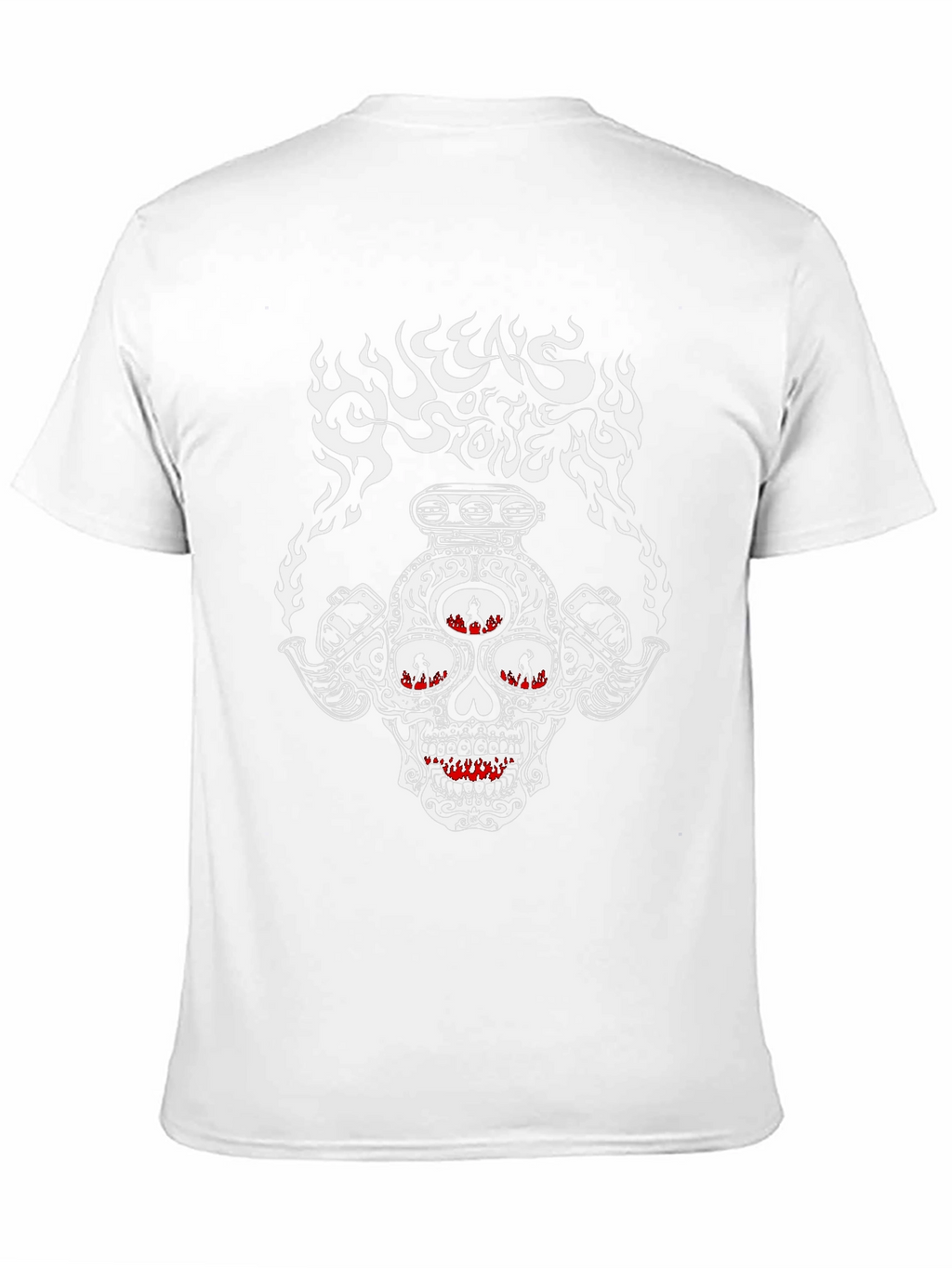 Skull Flames Graphic Print T-Shirt