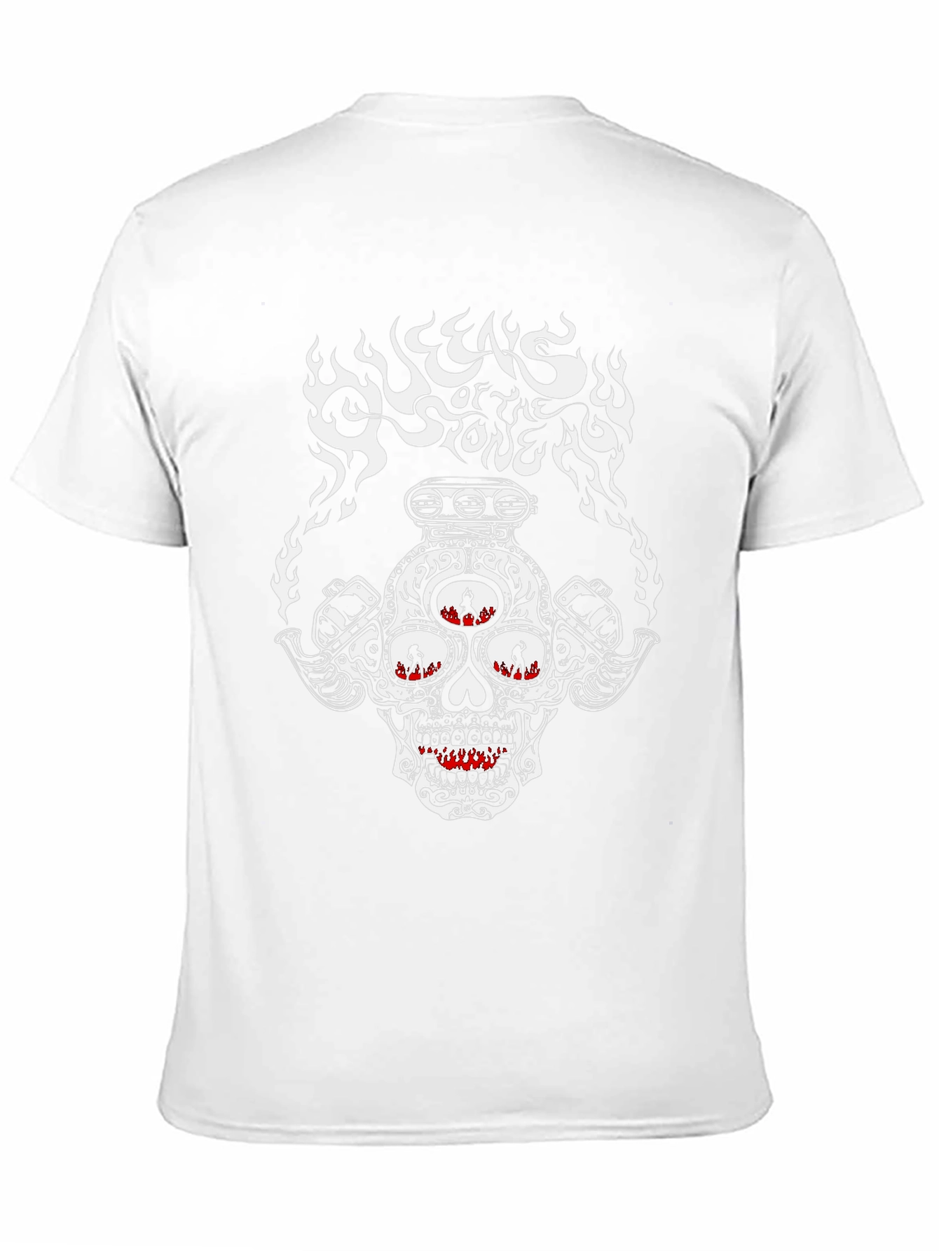 Skull Flames Graphic Print T-Shirt