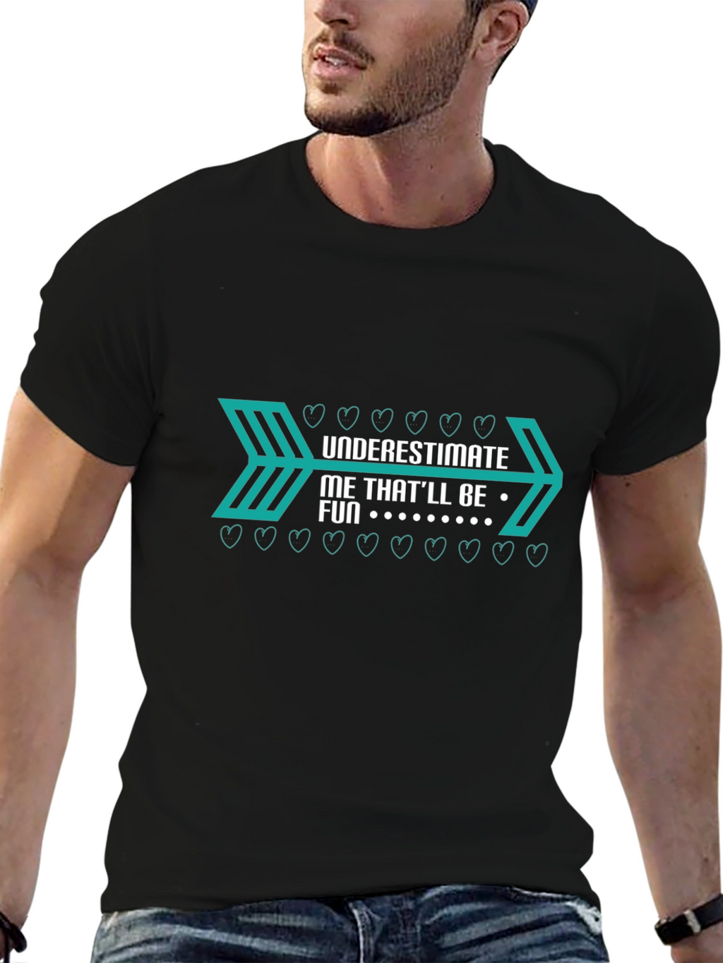 Underestimate Me Fun Black T-Shirt