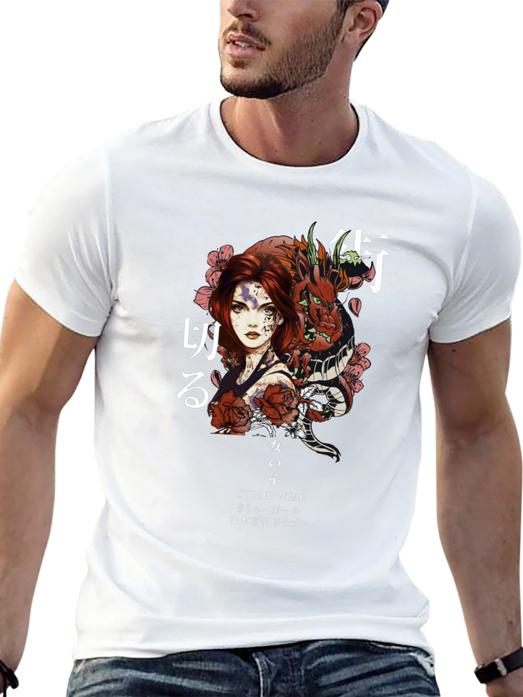 Urban Dragon Graphic Tee - Black