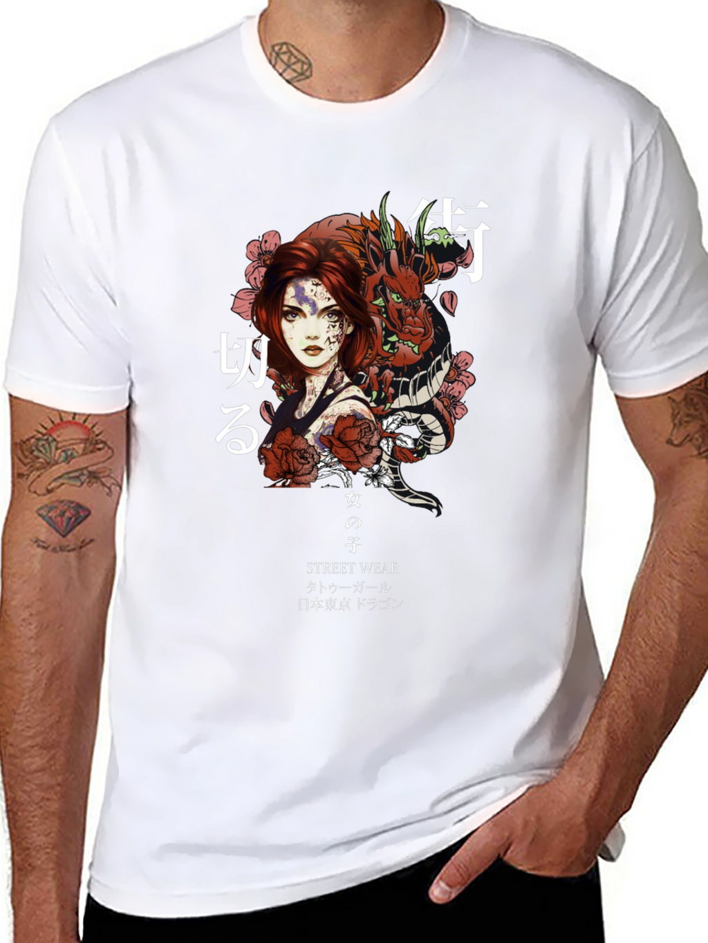 Urban Dragon Graphic Tee - Black
