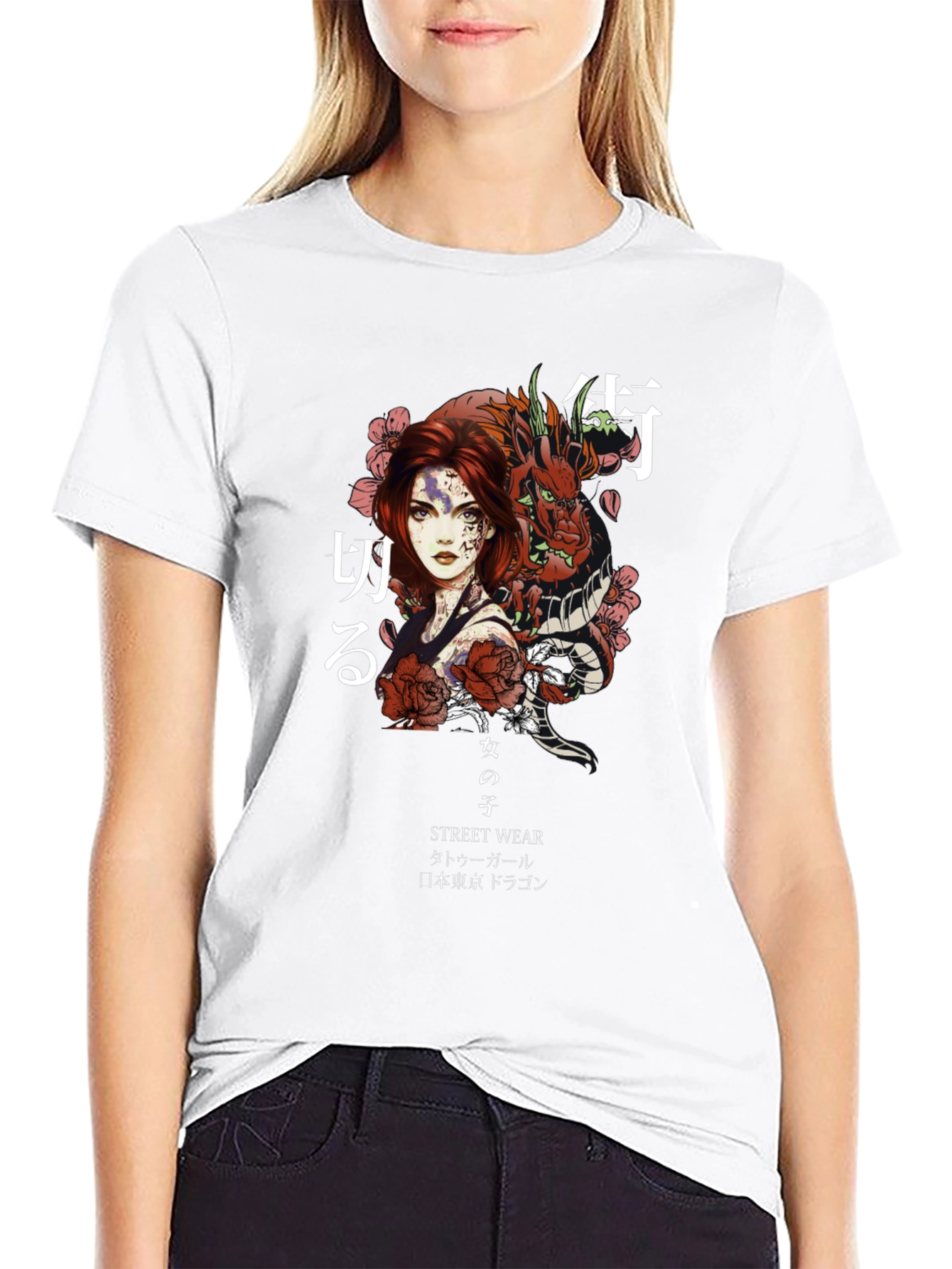 Urban Dragon Graphic Tee - Black