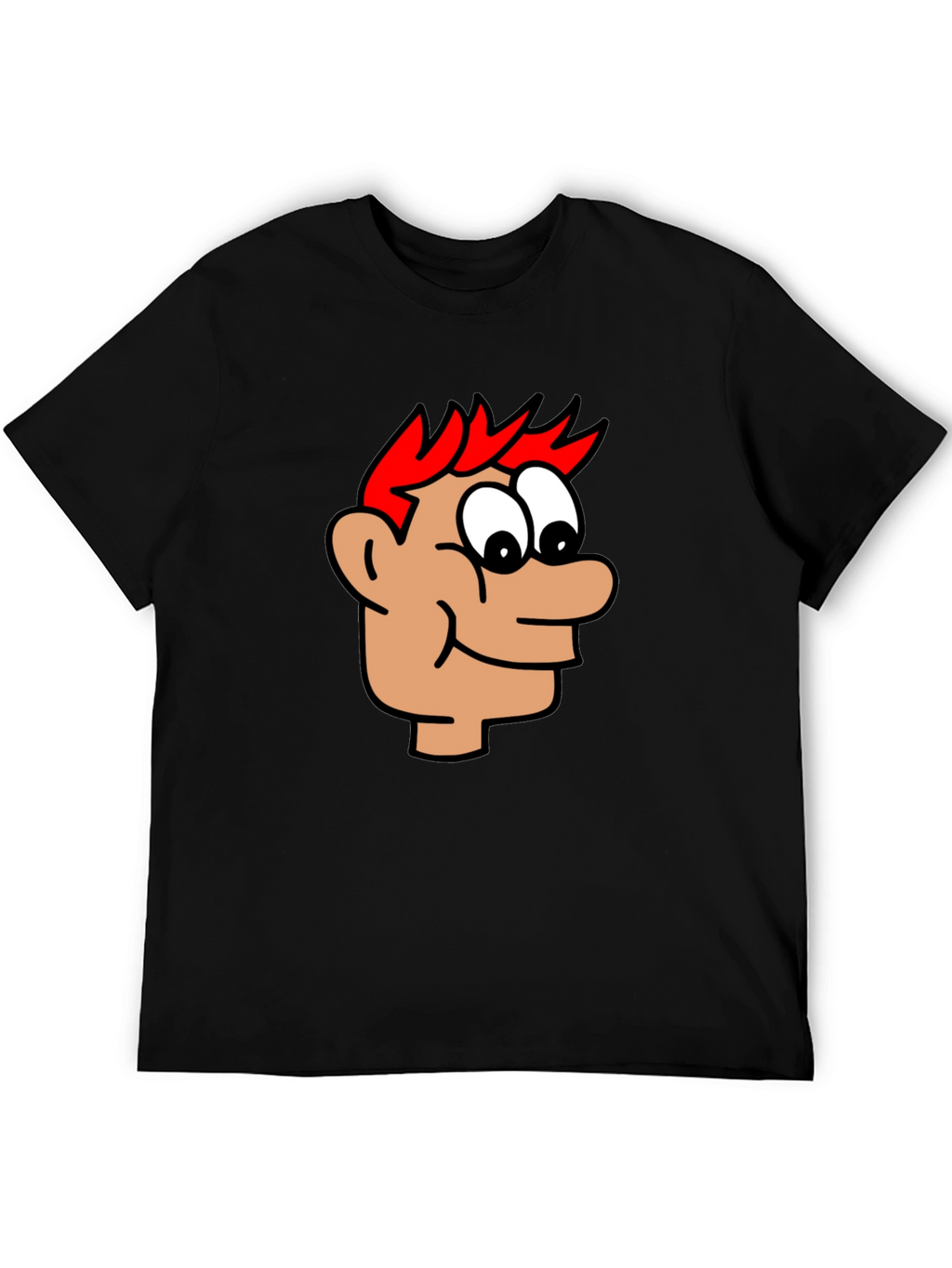 Cartoon Head Black T-Shirt