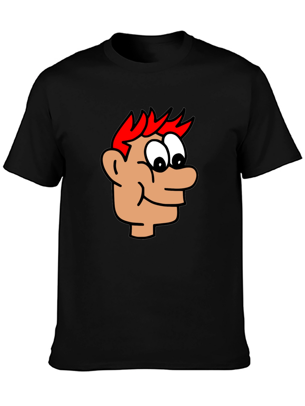 Cartoon Head Black T-Shirt