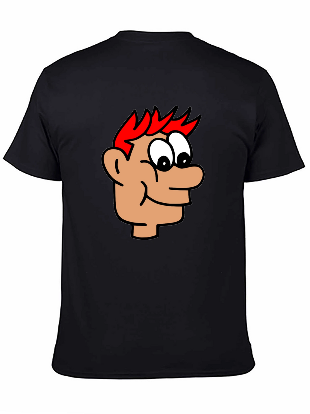 Cartoon Head Black T-Shirt