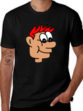 Cartoon Head Black T-Shirt