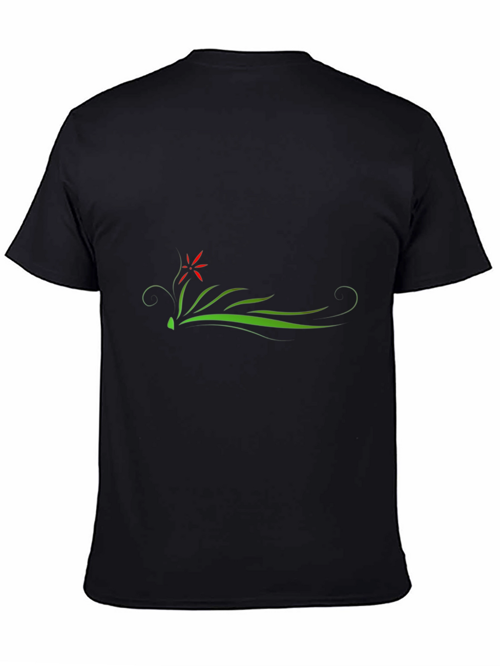 Floral Graphic Black T-Shirt