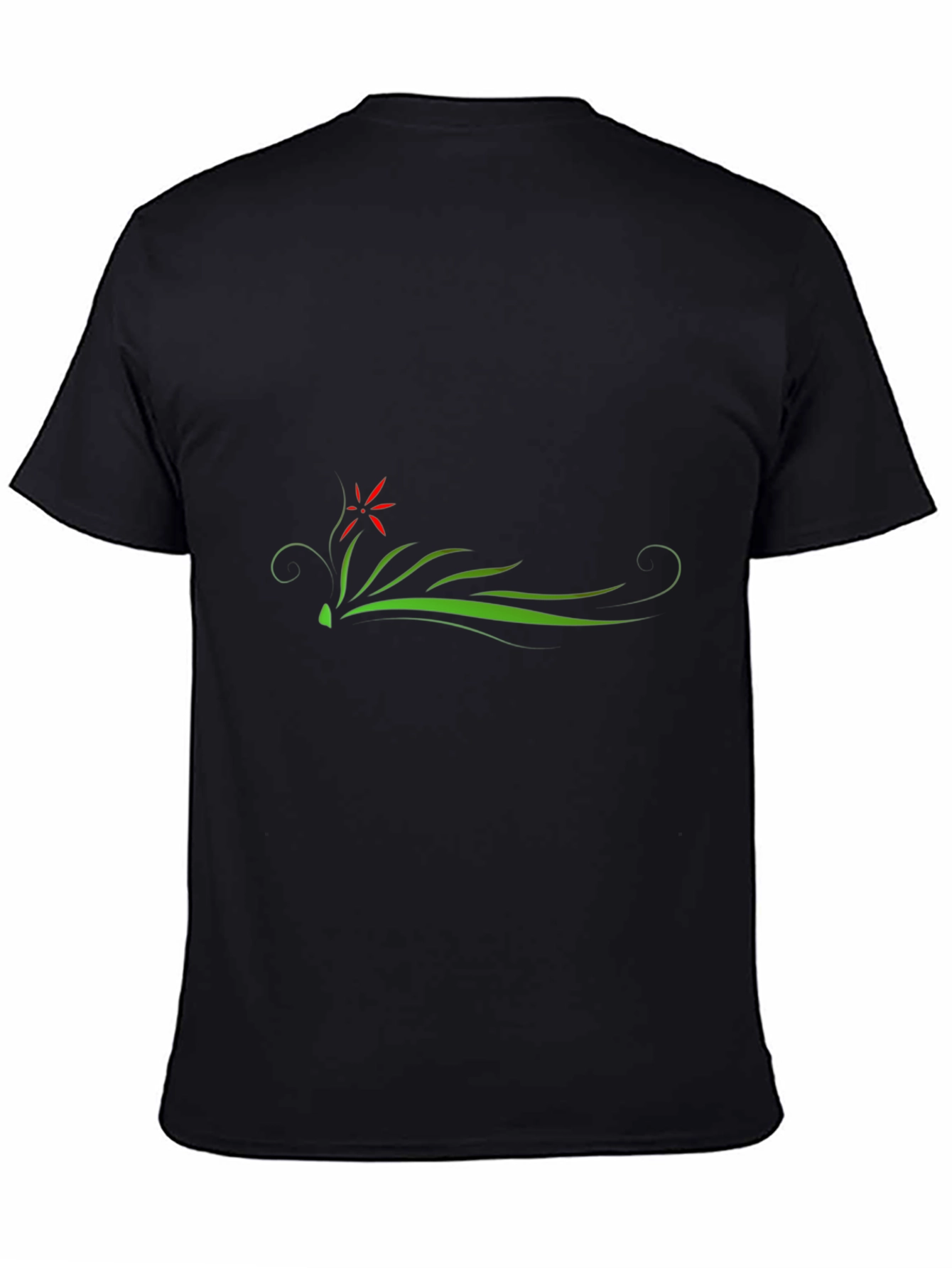 Floral Graphic Black T-Shirt