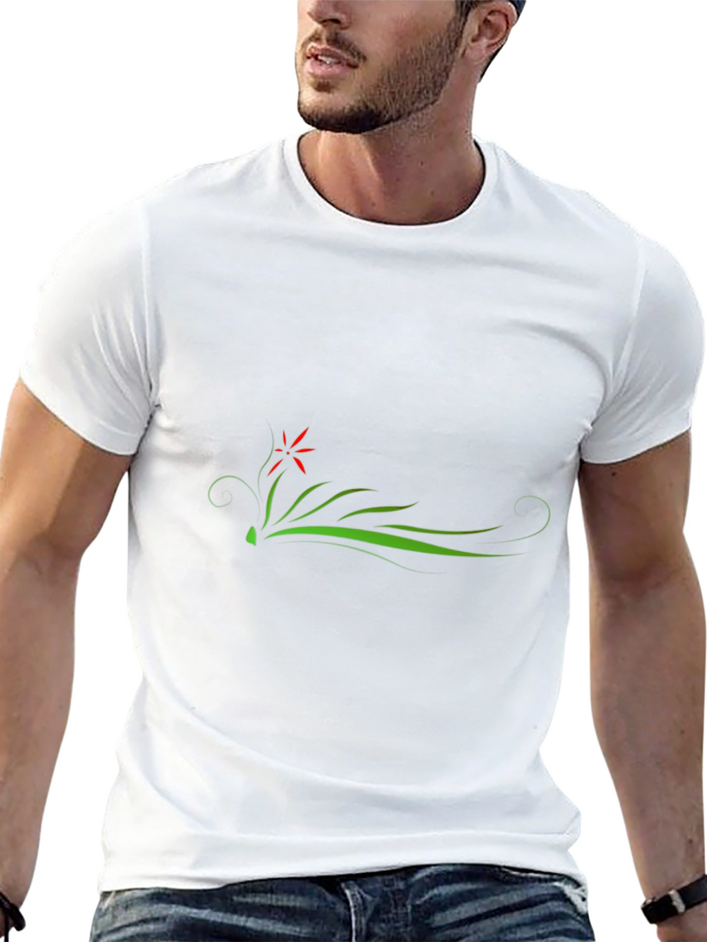 Floral Graphic Black T-Shirt