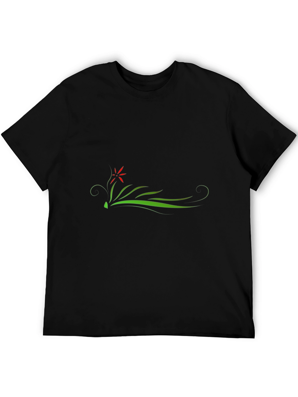 Floral Graphic Black T-Shirt