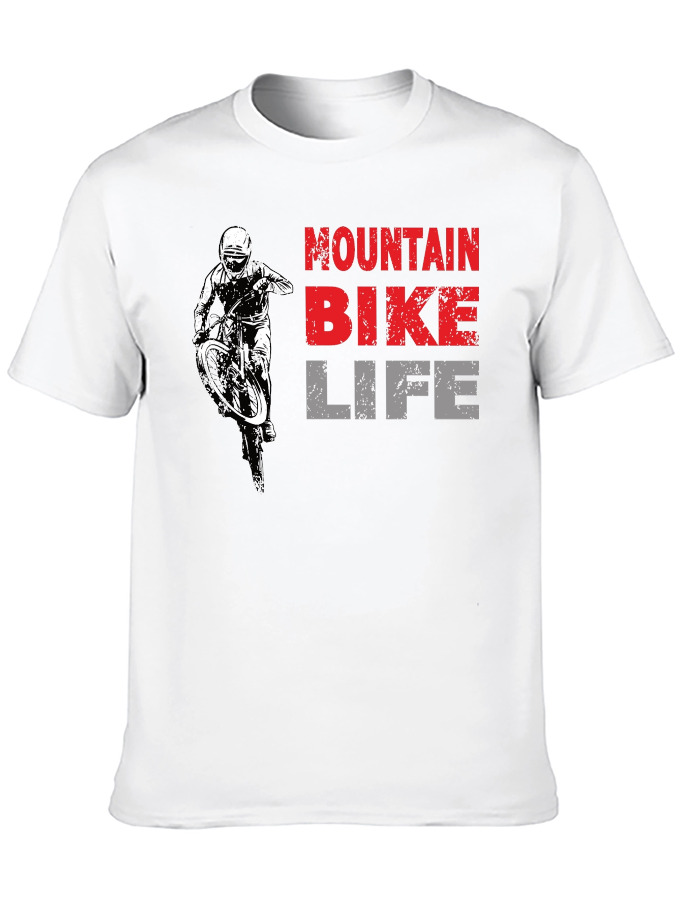 Mountain Bike Life Graphic Tee - Black Cotton T-Shirt