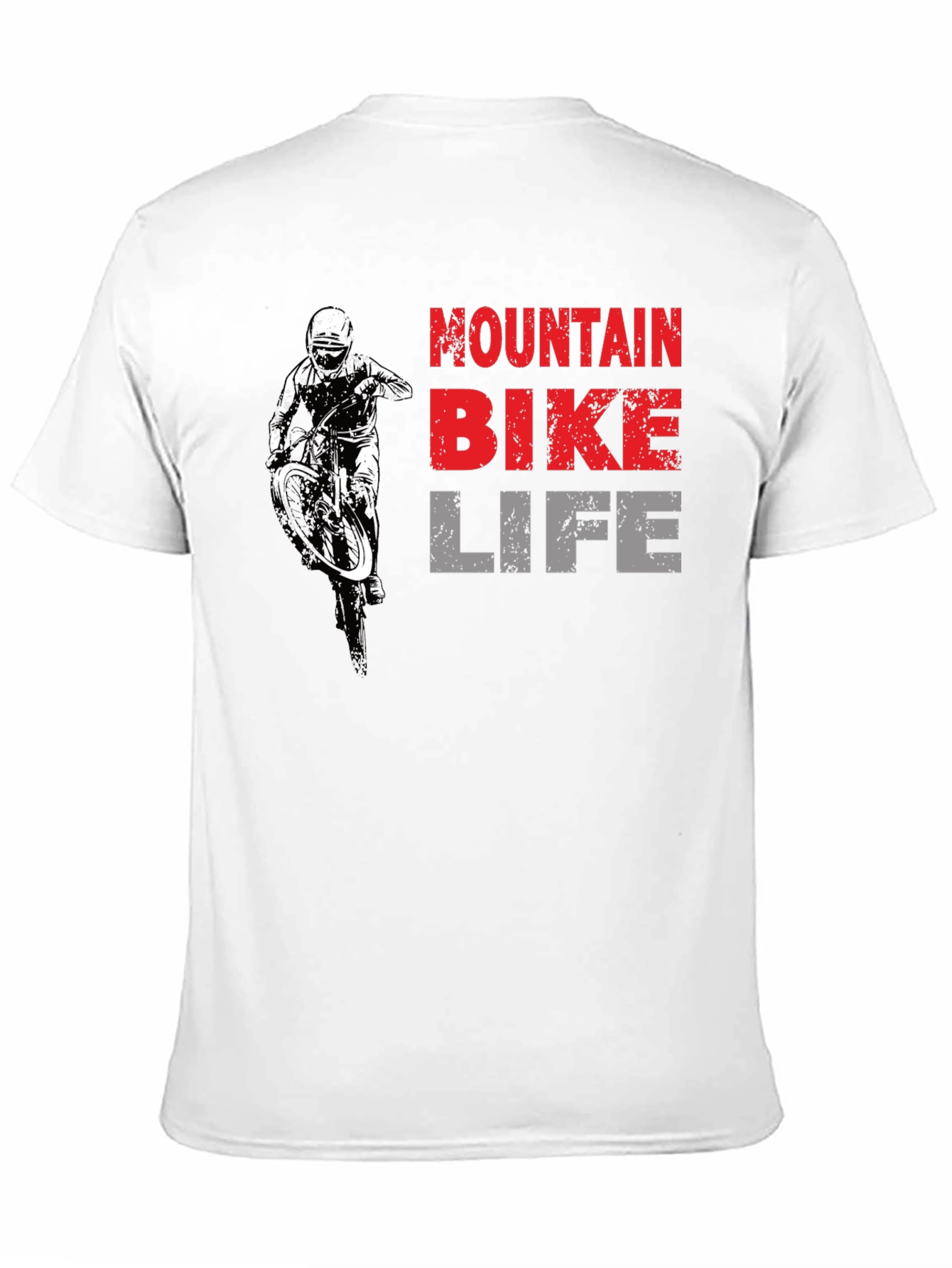 Mountain Bike Life Graphic Tee - Black Cotton T-Shirt