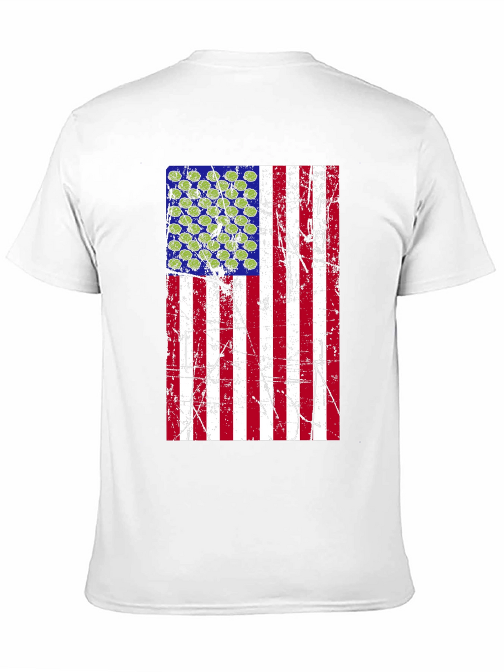 Distressed American Flag Pickleball T-Shirt