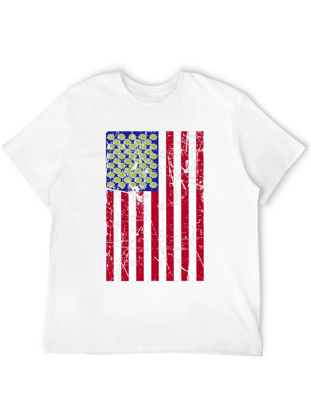 Distressed American Flag Pickleball T-Shirt