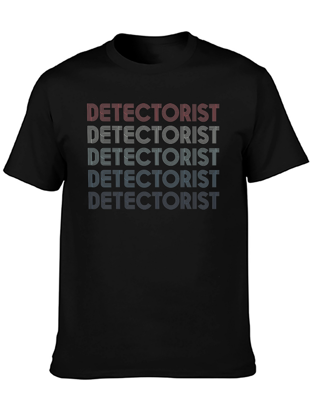 Detectorist Retro Style Graphic Tee - Black