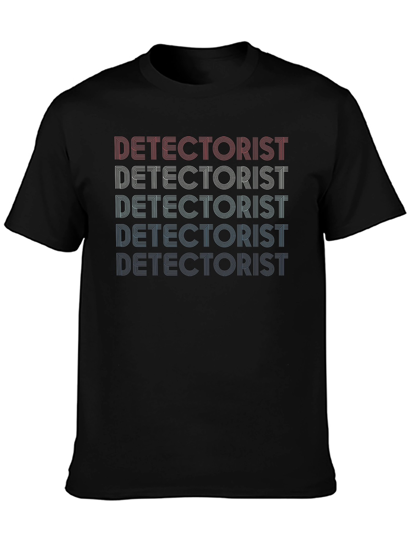 Detectorist Retro Style Graphic Tee - Black