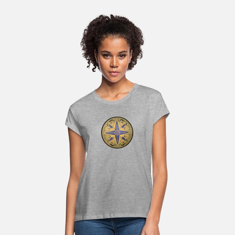Brass metallic Compass Flower