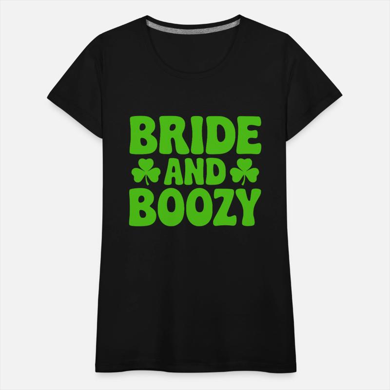 Bride and Boozy Irish St Patrick's Day Funny Shamr