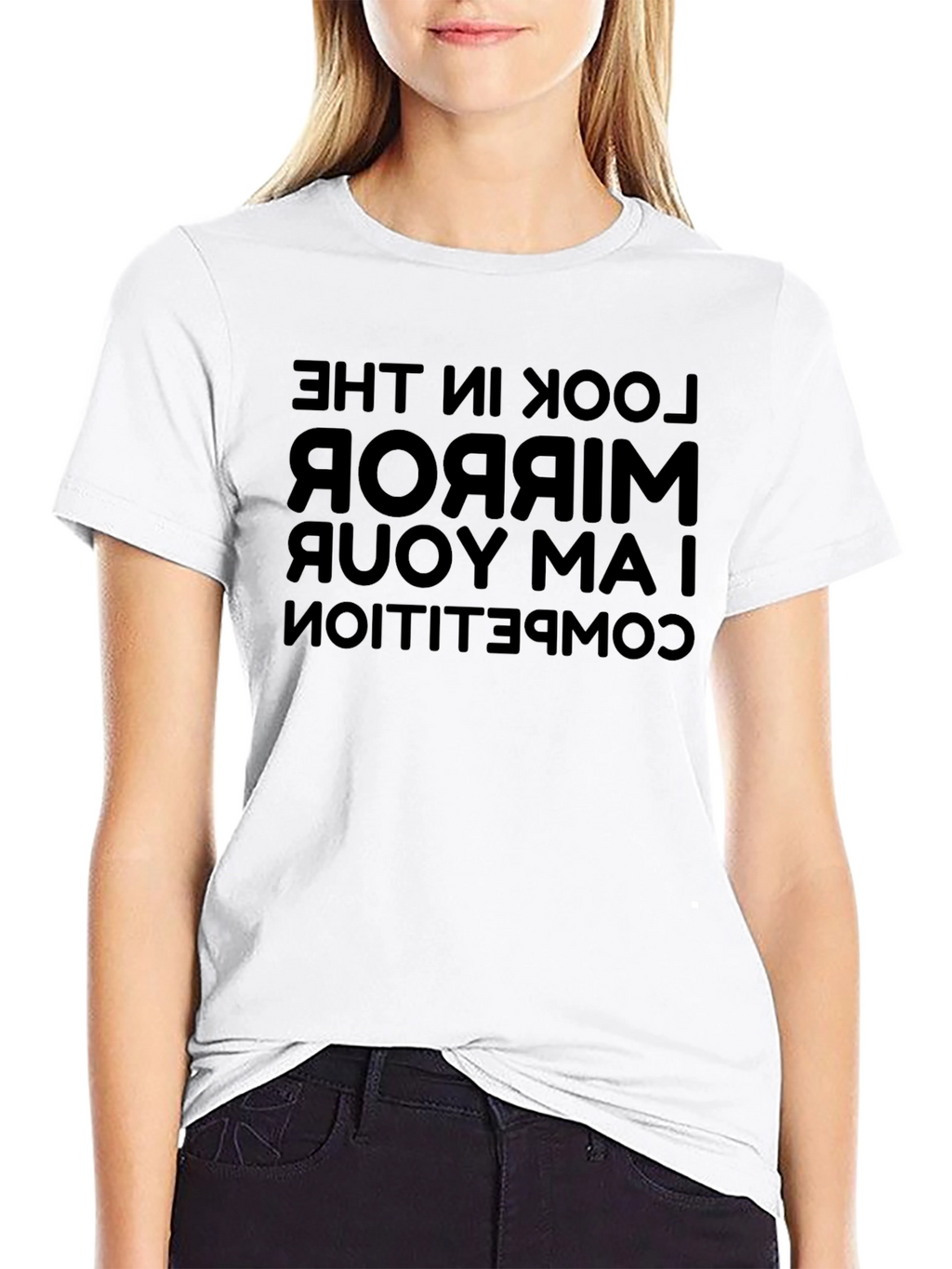 I Am Your Competition Mirror Print T-Shirt