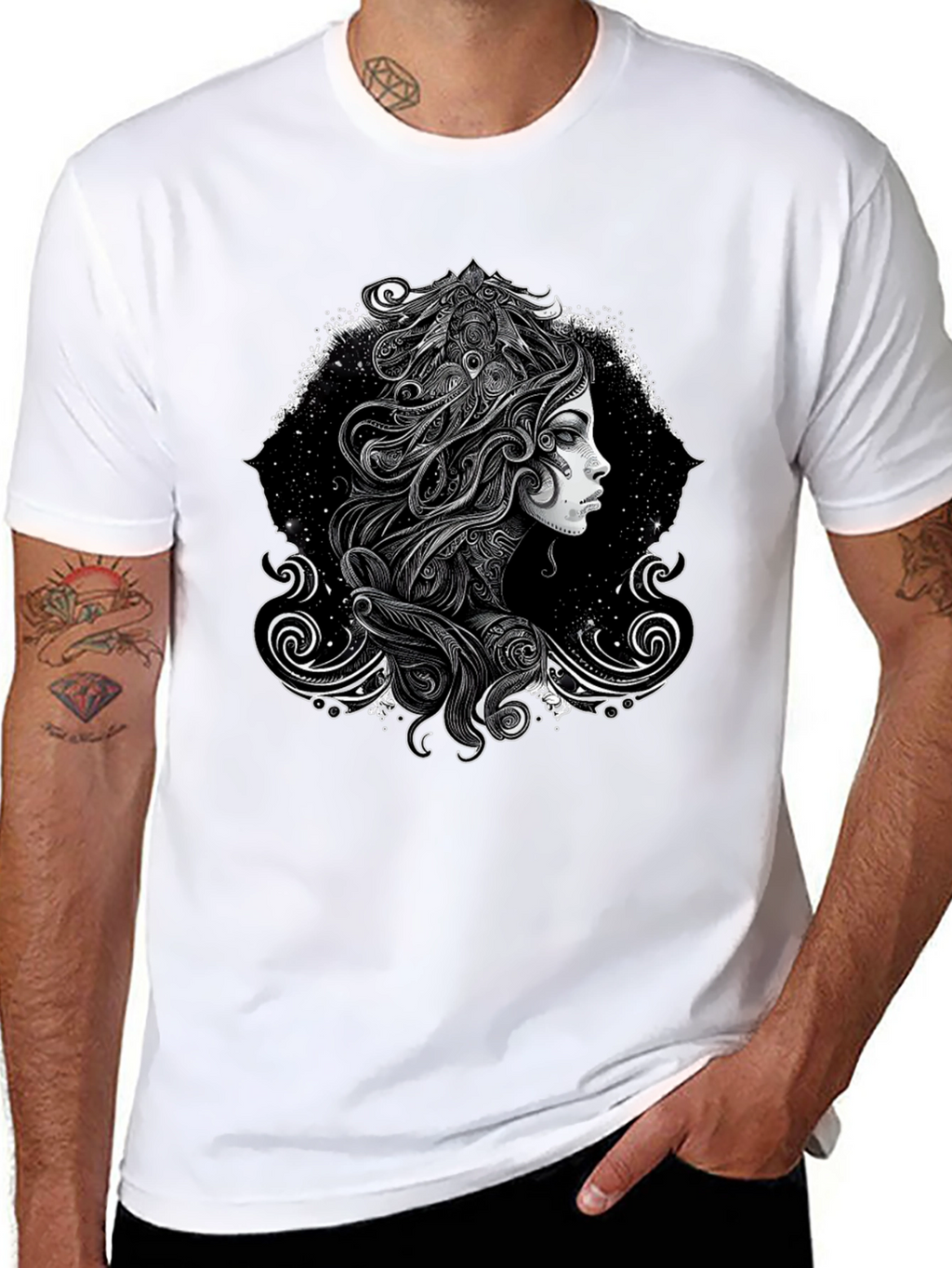 Mystic Woman Graphic Black Tee