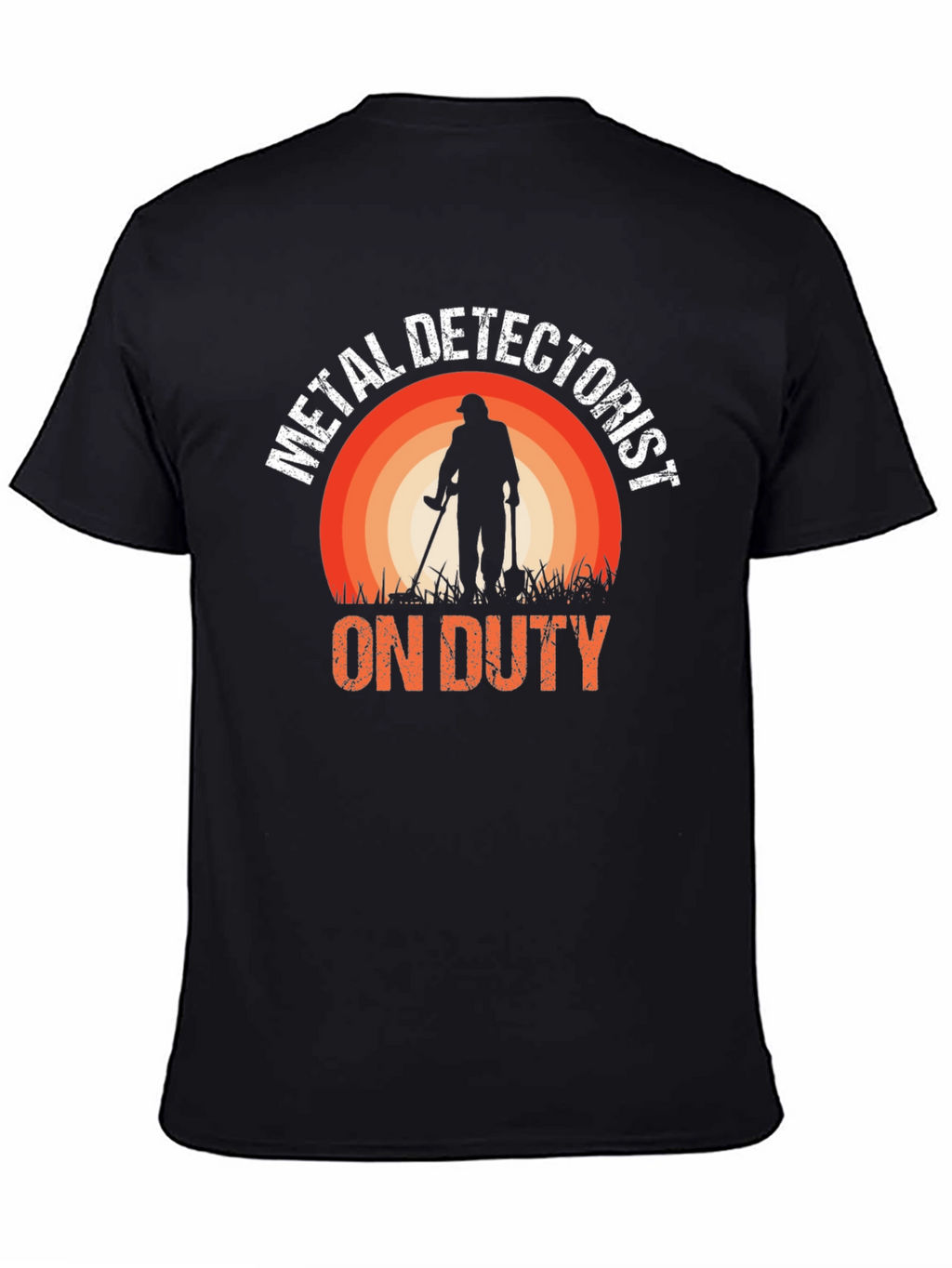 Metal Detectorist On Duty Black T-Shirt