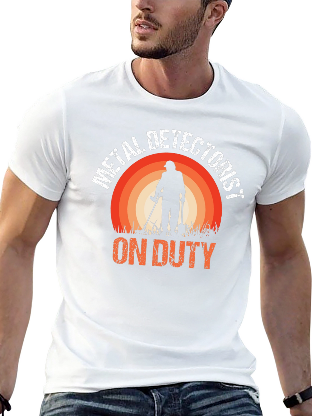 Metal Detectorist On Duty Black T-Shirt
