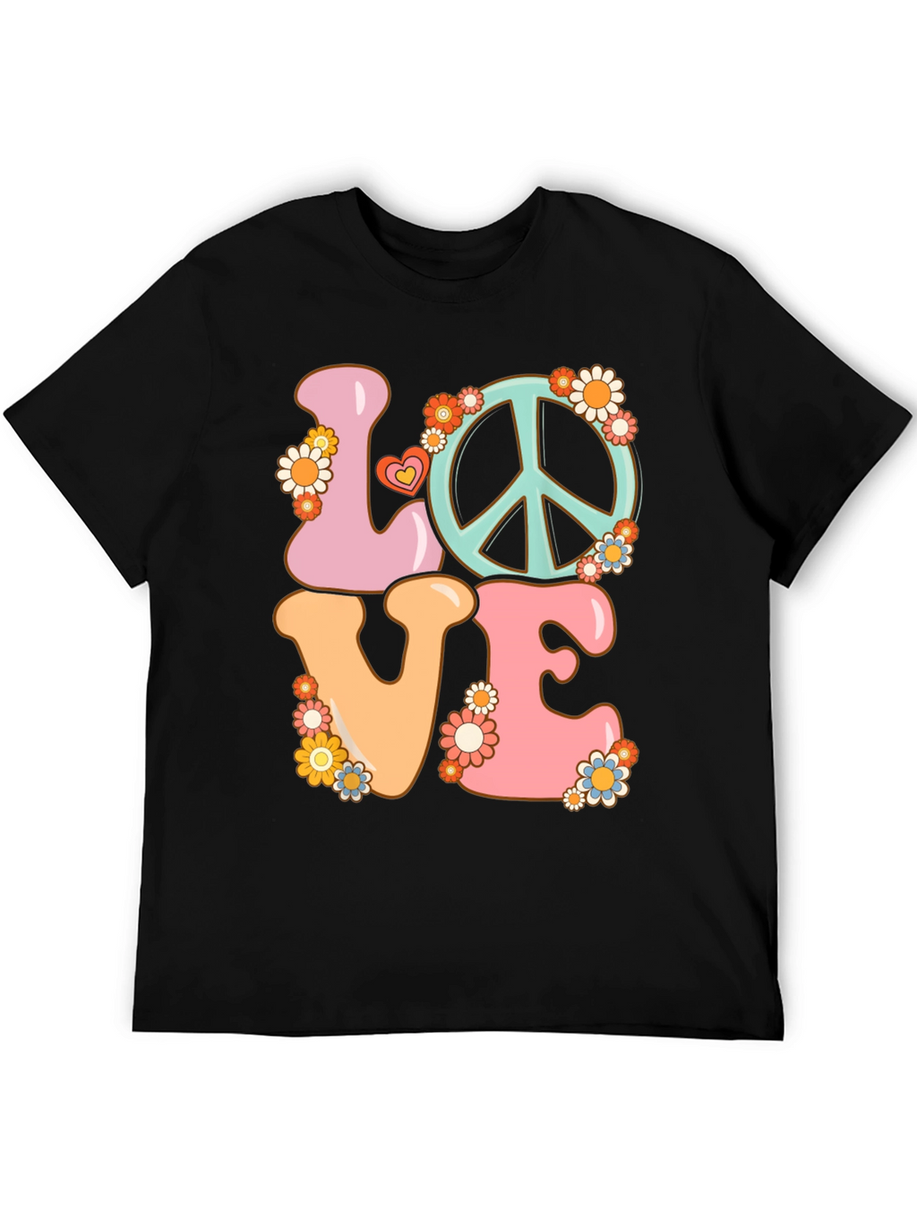 Love Peace Sign Graphic T-Shirt
